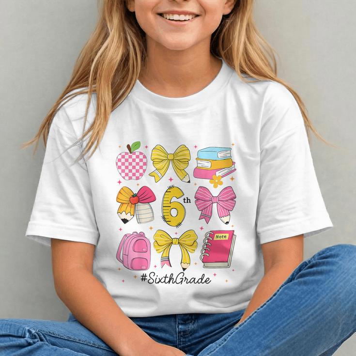 Charming Coquette Bow 6th Grade Back to School Youth T-Shirt Charming Coquette Bow 6th Grade Back to School Youth T-Shirt