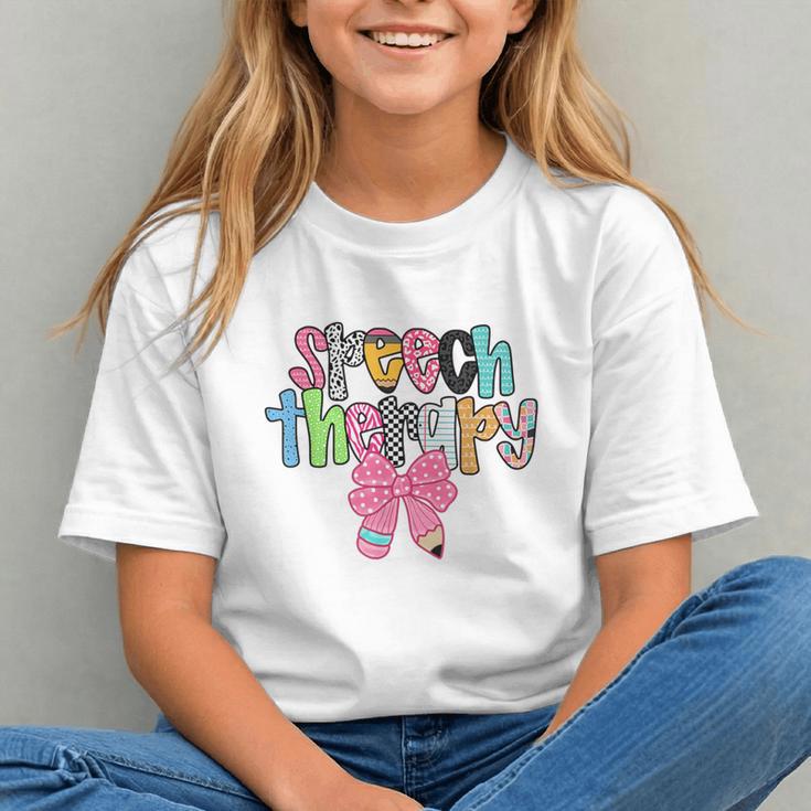 Chic SLP Coquette Bow Pencil Back to School Youth T-Shirt