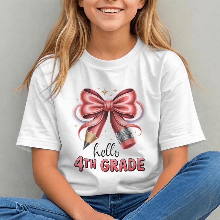 Coquette 4th Grade First Day Of Back To School Girls Outfits Graphic Youth Coquette 4th Grade First Day Of Back To School Girls Outfits Graphic Youth