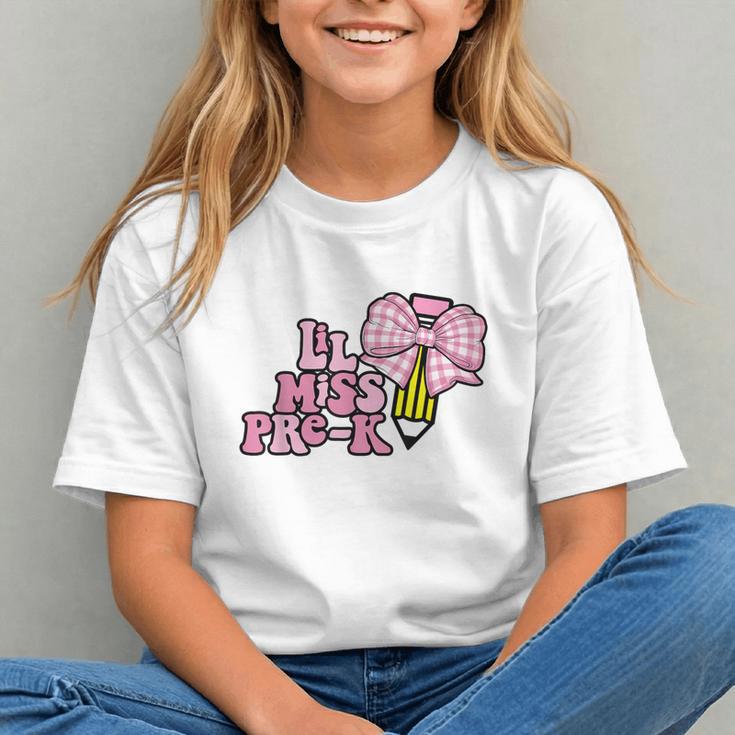 Coquette Bow Pre-K Charm! Back to School Girls Youth T-Shirt
