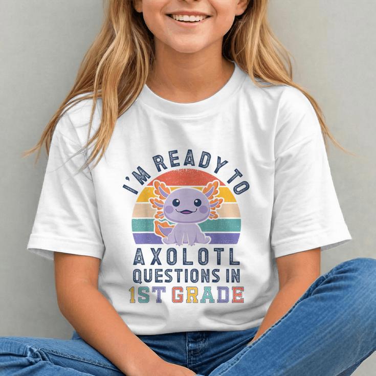 Curious 1st Grader Axolotl Questions Back to School Youth T-Shirt Curious 1st Grader Axolotl Questions Back to School Youth T-Shirt