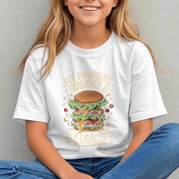 My Favorite Subject Is Lunch Hamburger Back To School Premium Tri-Blend Graphic Youth My Favorite Subject Is Lunch Hamburger Back To School Premium Tri-Blend Graphic Youth