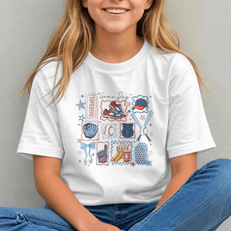 Game Day Baseball Lover Coquette Bow Girl Women Kid Mom Mama Graphic Youth