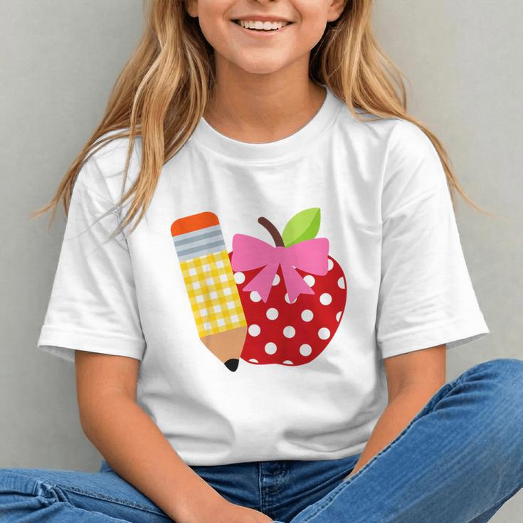 Girls Back To School Apple Toddler First Day Of Preschool Graphic Youth