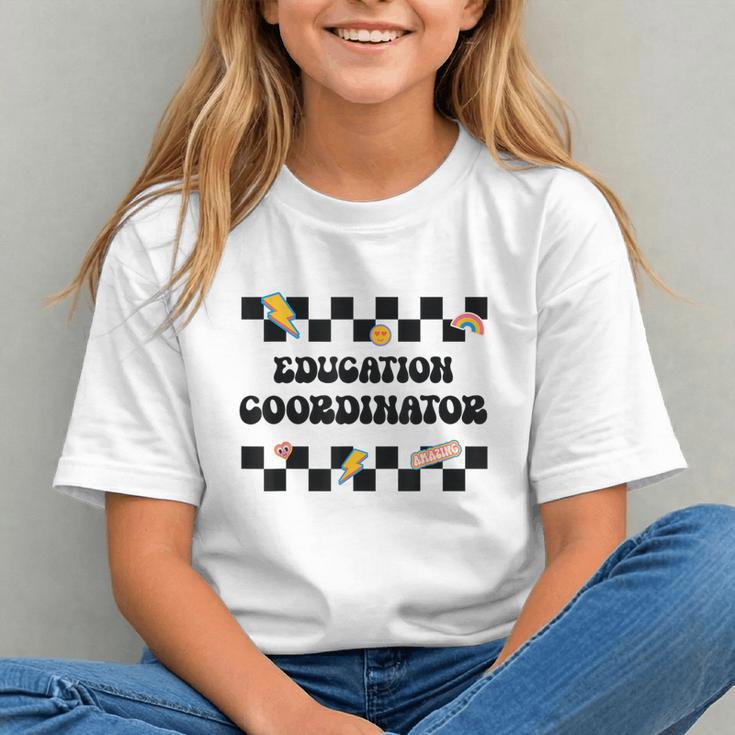 Groovy Education Coordinator Back to School Youth T-Shirt Groovy Education Coordinator Back to School Youth T-Shirt
