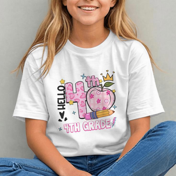 Groovy Leopard Tie Dye 4th Grade Back to School Youth T-shirt