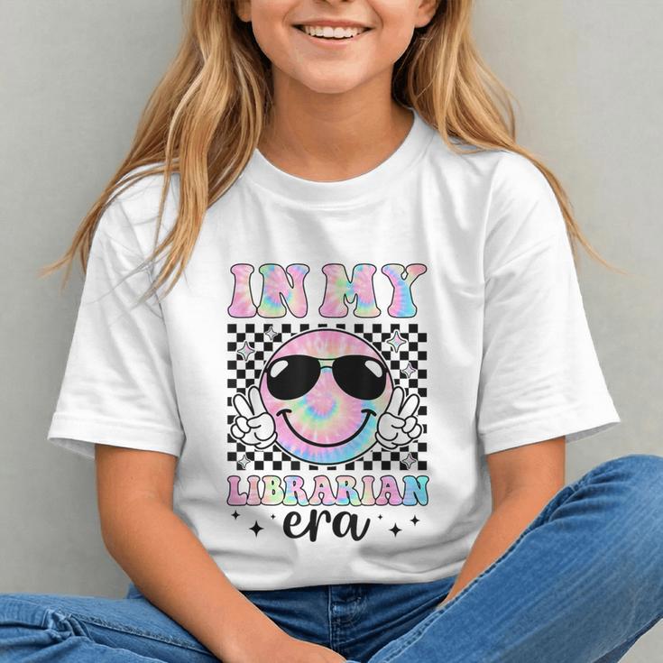Groovy Librarian Era Back to School Youth T-Shirt Groovy Librarian Era Back to School Youth T-Shirt