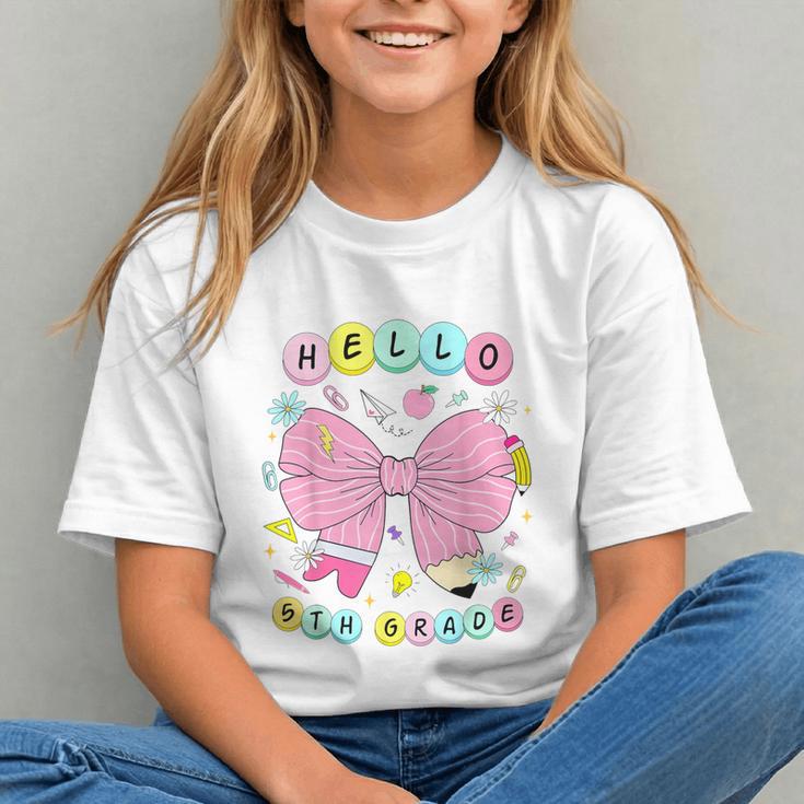 Hello Fifth Grade Coquette Bow 5th Grade Back To School Girl Graphic Youth Hello Fifth Grade Coquette Bow 5th Grade Back To School Girl Graphic Youth