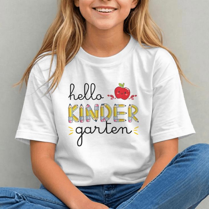 Hello Kindergarten Back To School Cute First Day Kids School Graphic Youth Hello Kindergarten Back To School Cute First Day Kids School Graphic Youth