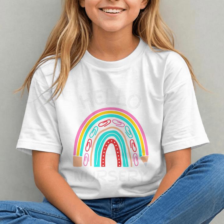 Hello Nursery Pencil Rainbow Back To School Boys Girls Premium Tri-Blend Graphic Youth