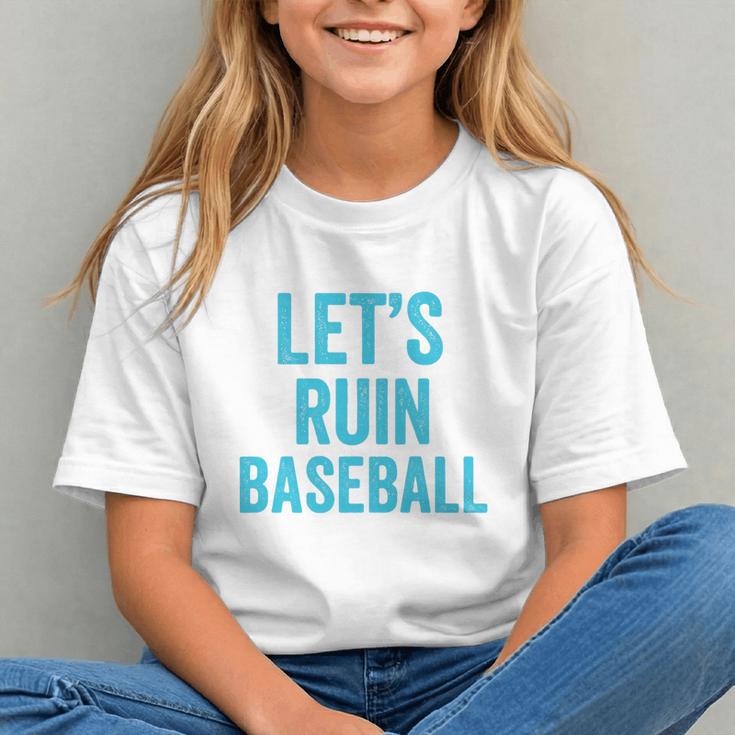Let's Ruin Baseball Baseball Humor Sarcastic Baseball Premium Tri-Blend Graphic Youth
