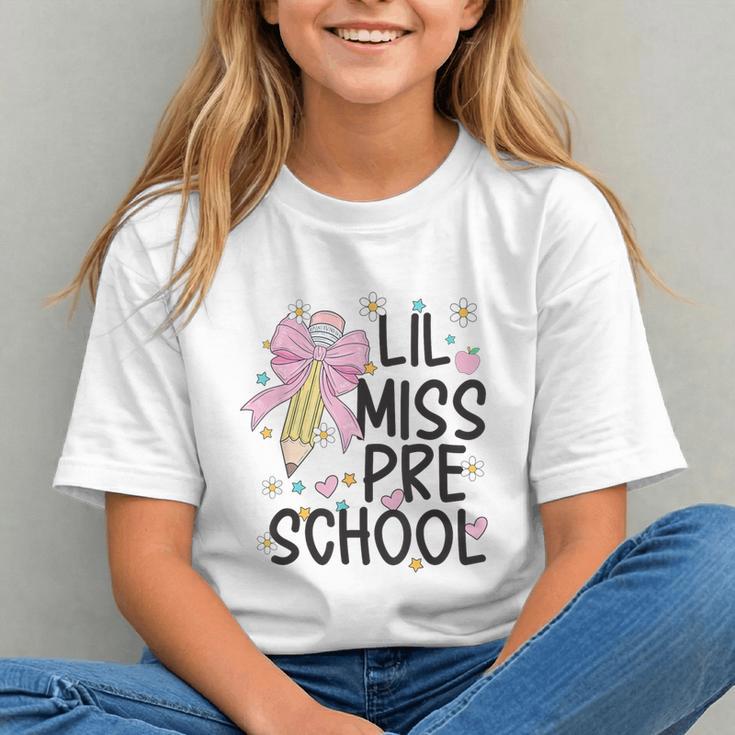 Little Miss Preschool Vibes Back to School Youth T-shirt Little Miss Preschool Vibes Back to School Youth T-shirt