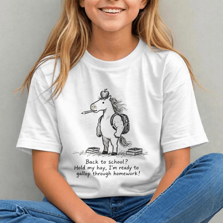 Naive Horse Doodle Back To School Gallop Homework Art Graphic Youth