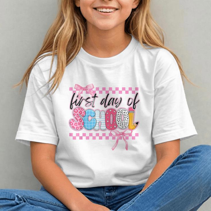 Pink Coquette Bow Chic! Back to School Youth T-shirt Pink Coquette Bow Chic! Back to School Youth T-shirt