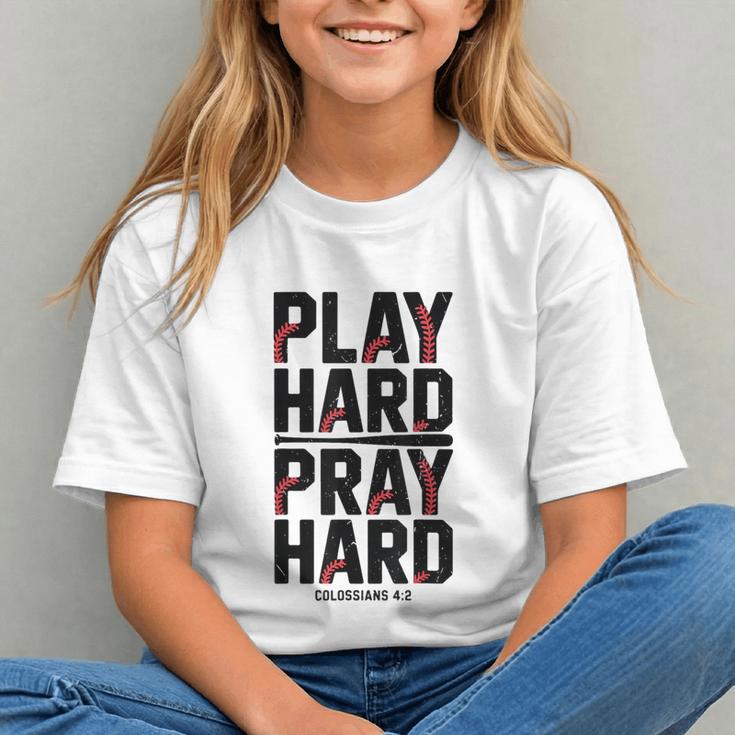 Play Hard Pray Hard Youth Boy Christian Baseball Jesus Graphic Youth Play Hard Pray Hard Youth Boy Christian Baseball Jesus Graphic Youth