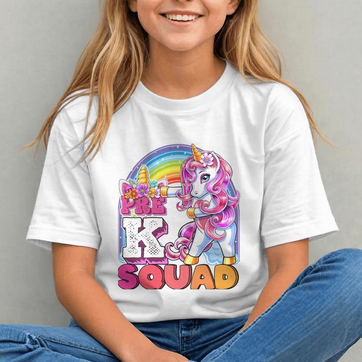 Pre-K Squad Flossing Unicorn Back To School Girls Premium Tri-Blend Graphic Youth Pre-K Squad Flossing Unicorn Back To School Girls Premium Tri-Blend Graphic Youth