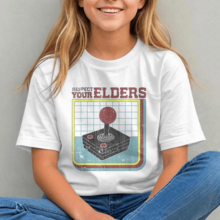 Respect Your Elders Retro Gamer Joystick Back To School Graphic Youth Respect Your Elders Retro Gamer Joystick Back To School Graphic Youth