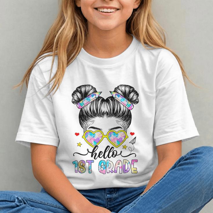 Rocking 1st Grade Messy Bun Back to School Youth T-Shirt Rocking 1st Grade Messy Bun Back to School Youth T-Shirt