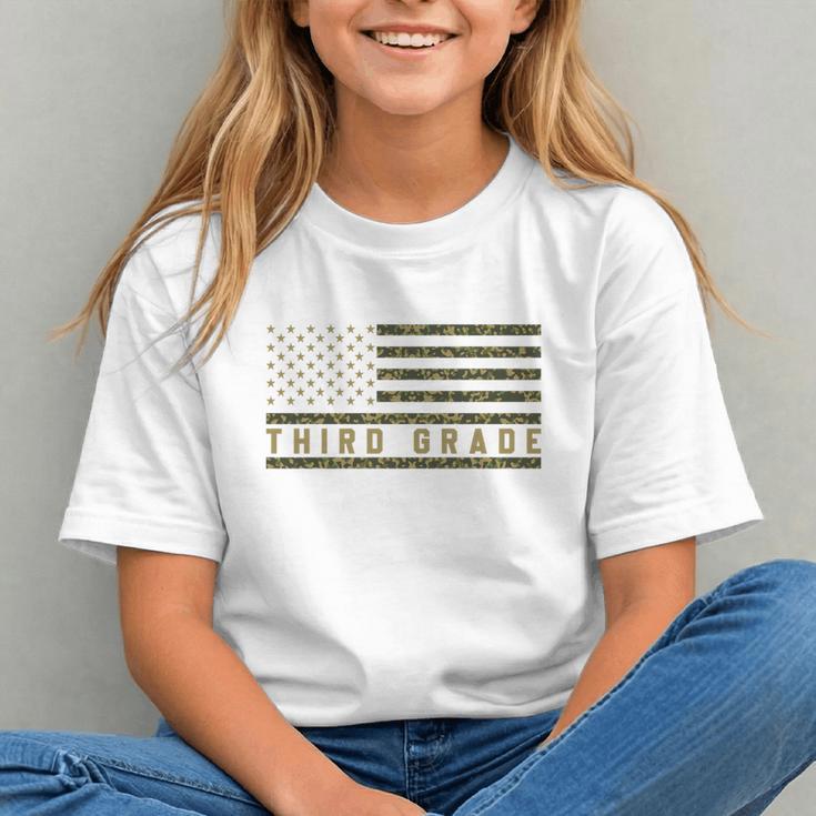 Salute 3rd Grade! Patriotic Camo Back to School Youth T-shirt Salute 3rd Grade! Patriotic Camo Back to School Youth T-shirt