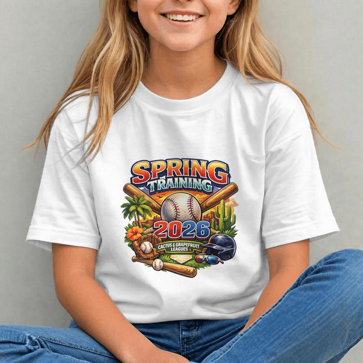 Spring Training 2026 Baseball Fan Retro Palm Cactus Premium Tri-Blend Graphic Youth