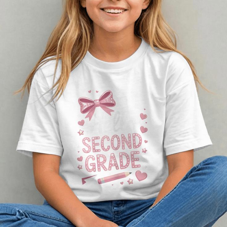 Sweet Pink Coquette Bow 2nd Grade Back to School Youth T-Shirt Sweet Pink Coquette Bow 2nd Grade Back to School Youth T-Shirt
