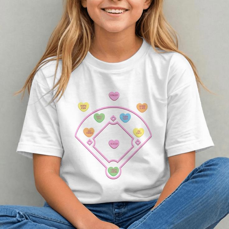 Valentine Heart Love Cute Baseball Softball Lover Sayings Graphic Youth Valentine Heart Love Cute Baseball Softball Lover Sayings Graphic Youth