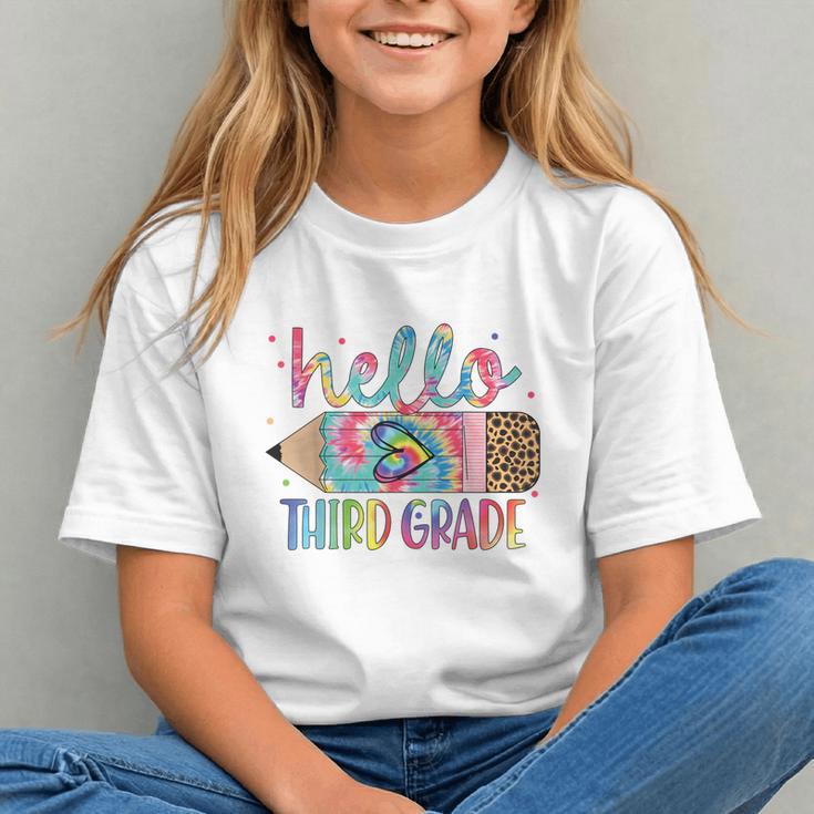 Vibrant Tie Dye Hello 3rd Grade Back to School Youth T-Shirt Vibrant Tie Dye Hello 3rd Grade Back to School Youth T-Shirt
