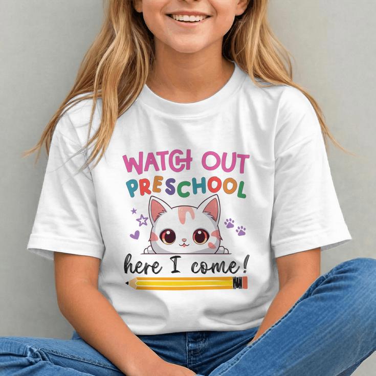 Watch Out Preschool Here I Come Girls Back To School Performance Graphic Youth Watch Out Preschool Here I Come Girls Back To School Performance Graphic Youth