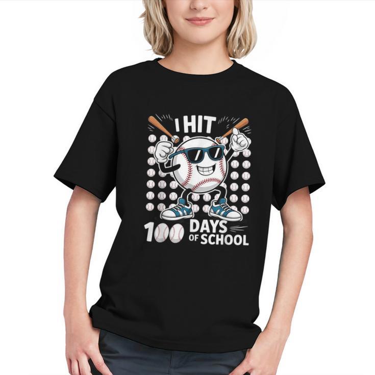 100 Days Of School Baseball Bat 100th Day Of School Graphic Youth