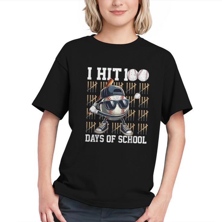 100 Days Of School Boys Kids 100th Day Balls Baseball Kids Graphic Youth