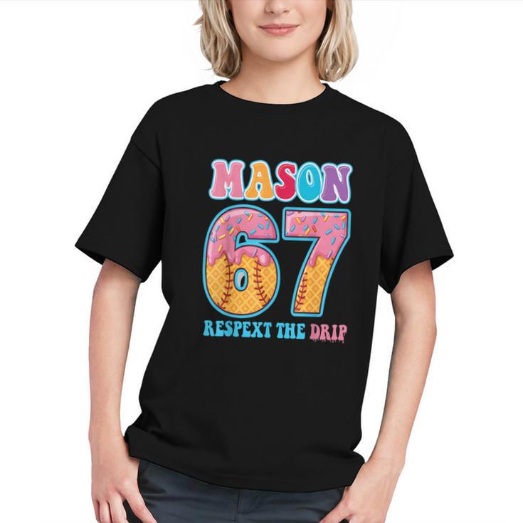 6 7 Mason Baseball Drip Number 67 Player Or 67th Birthday Graphic Youth