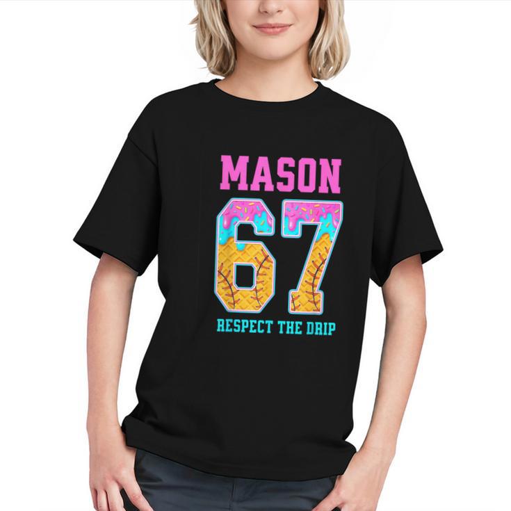6 7 Mason Baseball Drip Graphic Youth