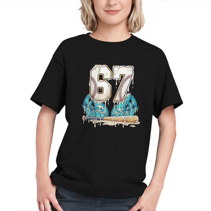 67 Baseball Drip Boys Youth Kids 6-7 Ice Cream Dripping 6 7 Graphic Youth