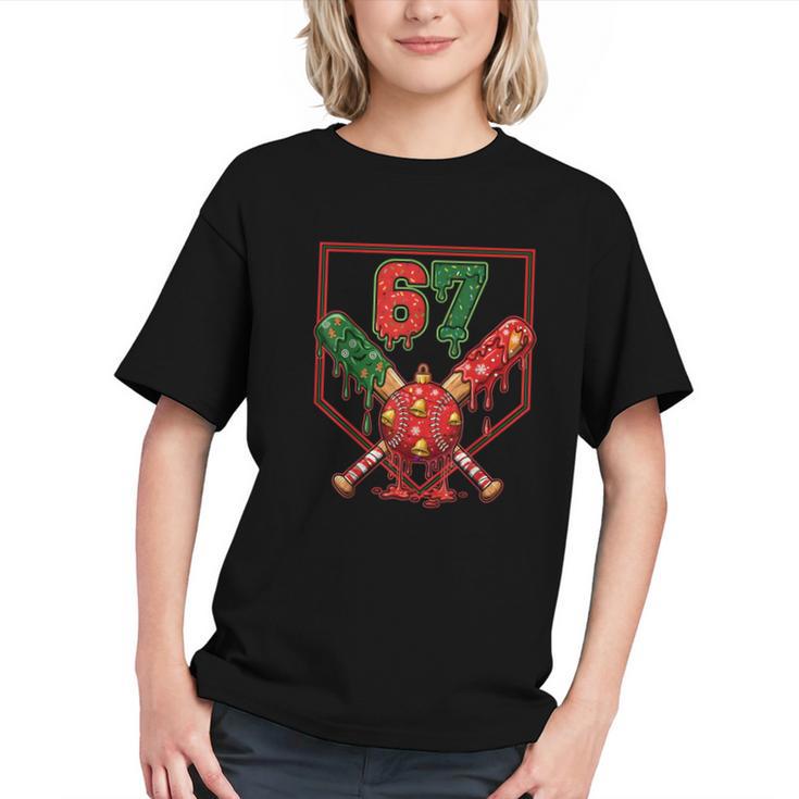 67 Baseball Drip Christmas Meme Six Seven Gen Alpha Slang Graphic Youth