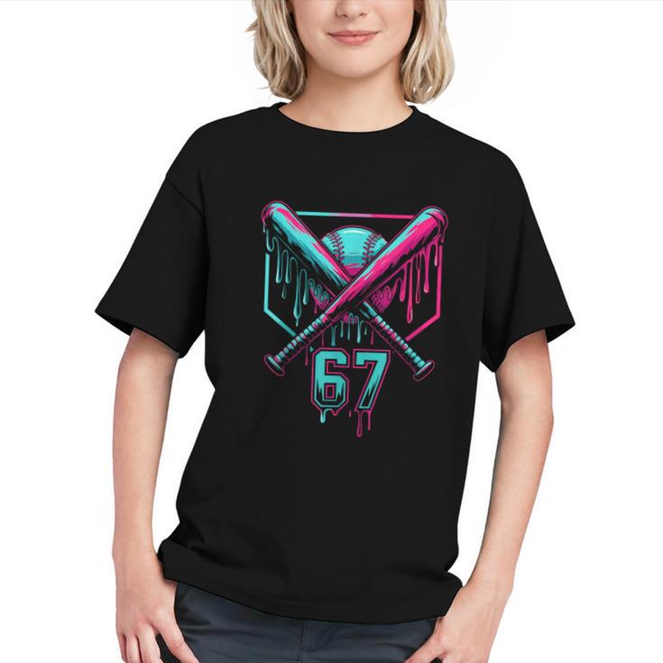 67 Baseball Drip Six Seven Gen Alpha Slag Graphic Youth
