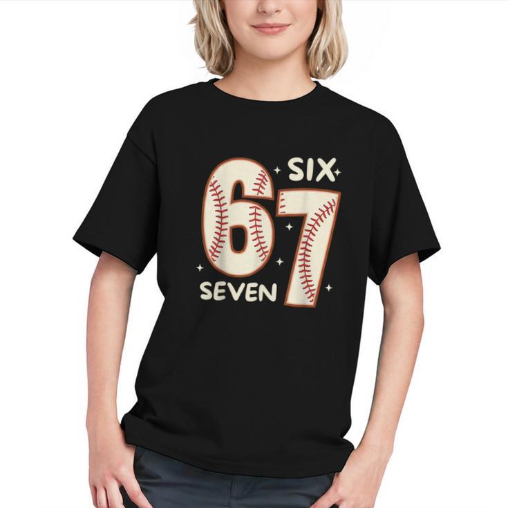 67 Baseball Six Seven 6 7 Meme Kids 67 Teen Boys 6-7 Graphic Youth