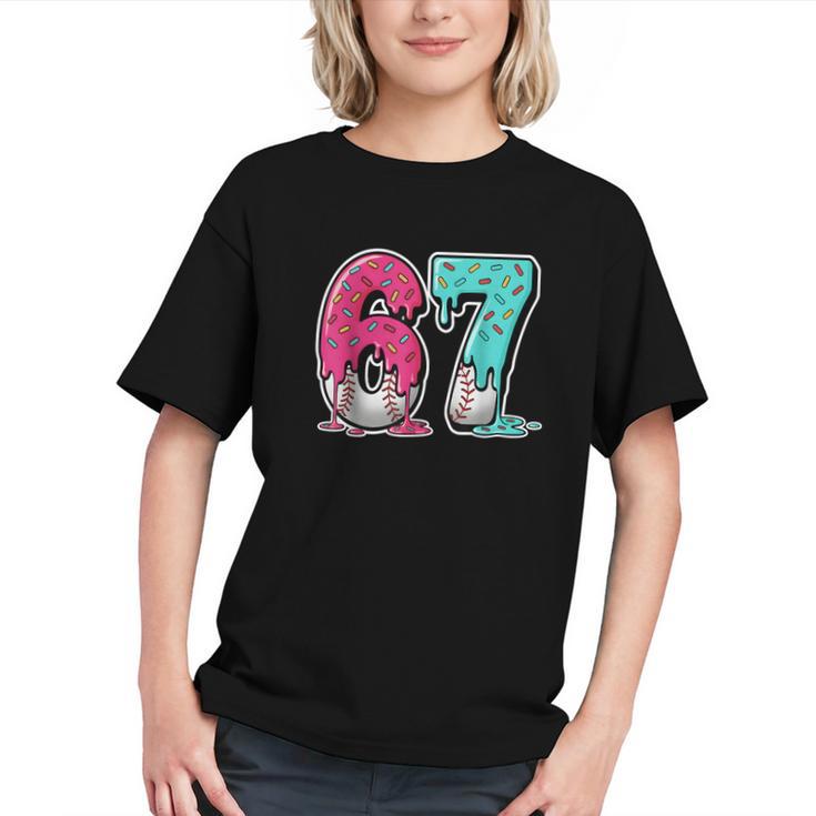 67 Ice Cream Drip Baseball Gen Alpha Slang Six Seven Meme Graphic Youth