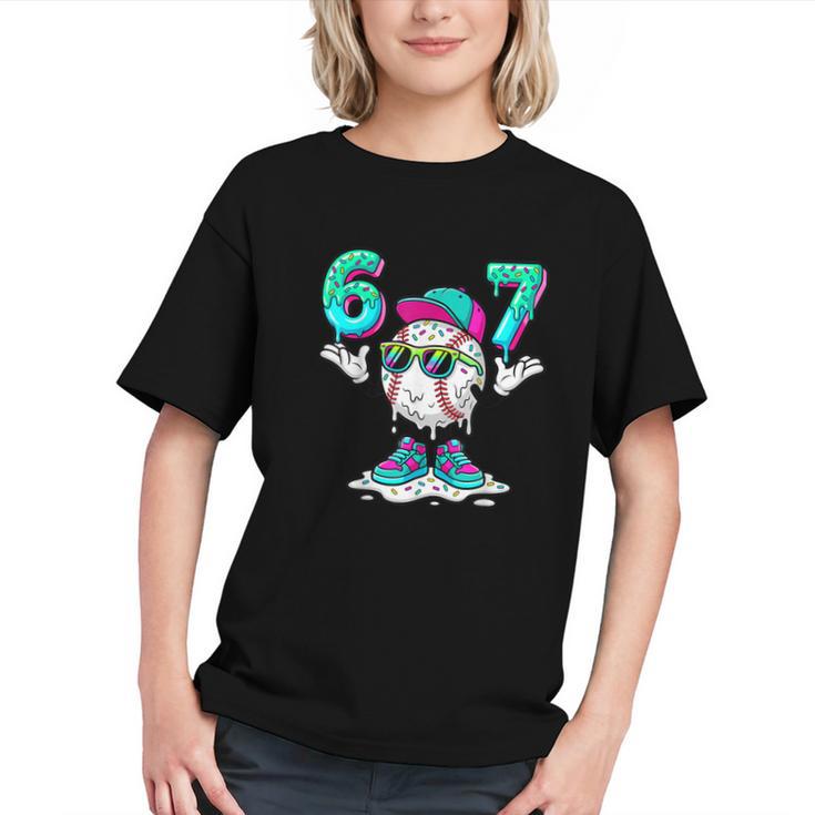 67 Meme Six Seven 6 7 Meme Baseball Drip Graphic Youth