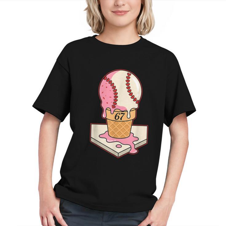 67 Tee Baseball Creamy Dripping Graphic Sixty-Seven Clothes Graphic Youth