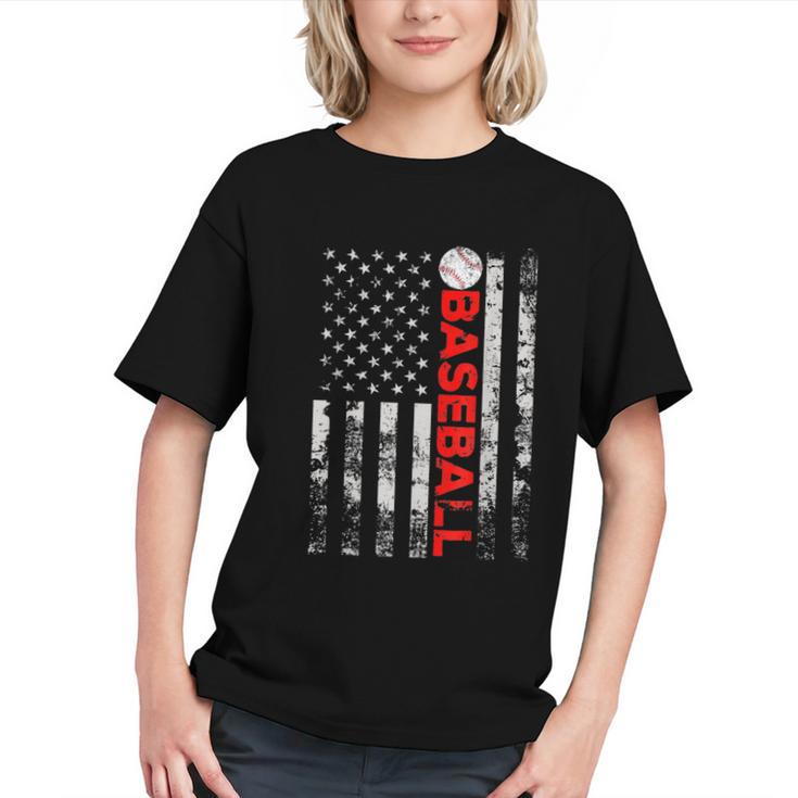 American Flag Baseball Team Baseball Player Baseball Graphic Youth