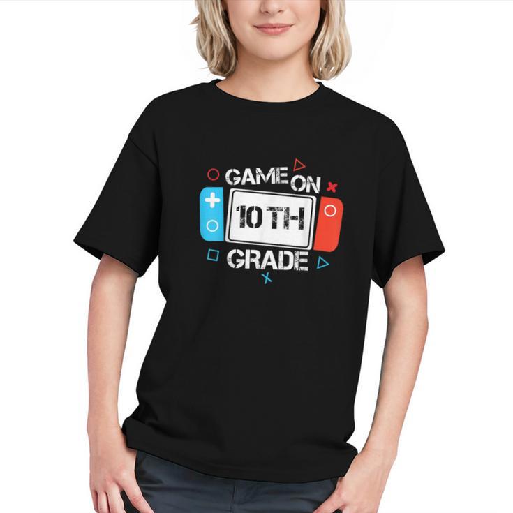 Back To School Game On 10th Grade Gamer Kids Boys Girl Graphic Youth