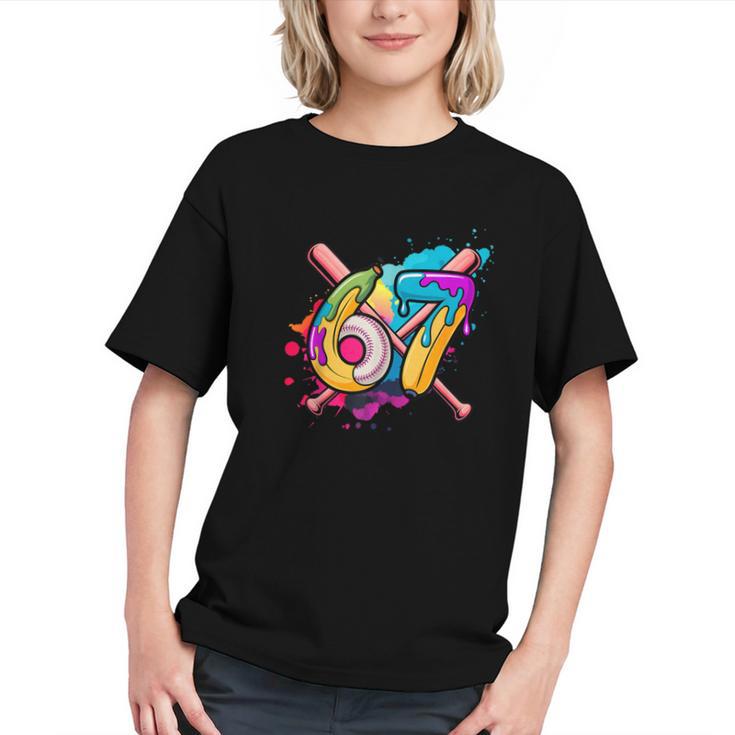 Banana Baseball 67 Ice Cream Drip Meme Graphic Youth