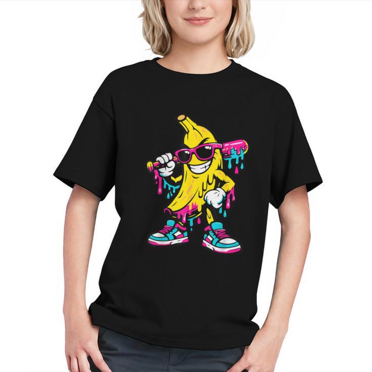 Banana Baseball Drip Graphic Youth