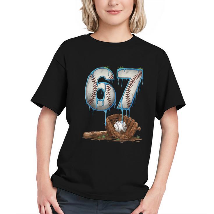 Baseball 67 Six Seven Meme 6-7 Drip Baseball Boys Men Graphic Youth