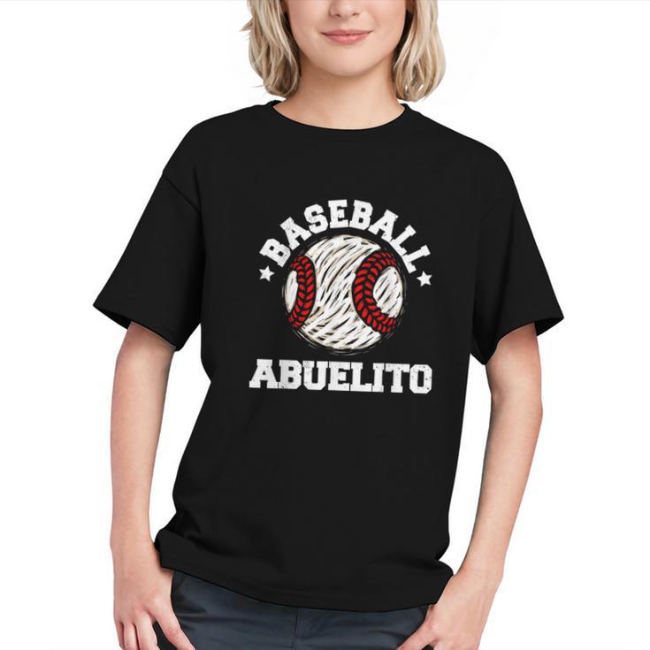 Baseball Abuelito Distressed Vintage Grandpa Game Day Graphic Youth