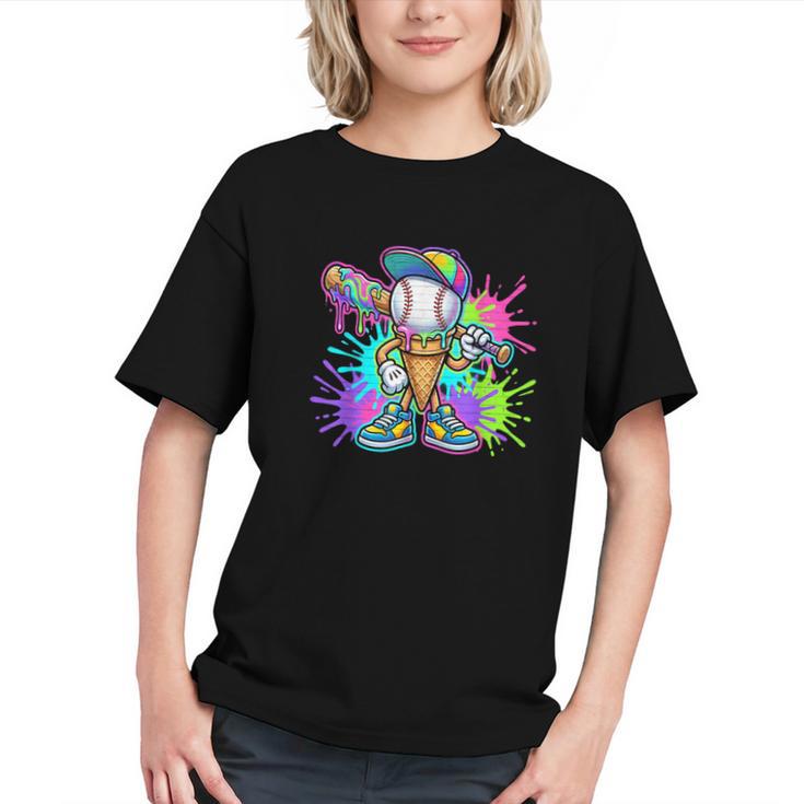 Baseball Boys Clothes For Boys Ice Cream Drip Baseball Stuff Graphic Youth