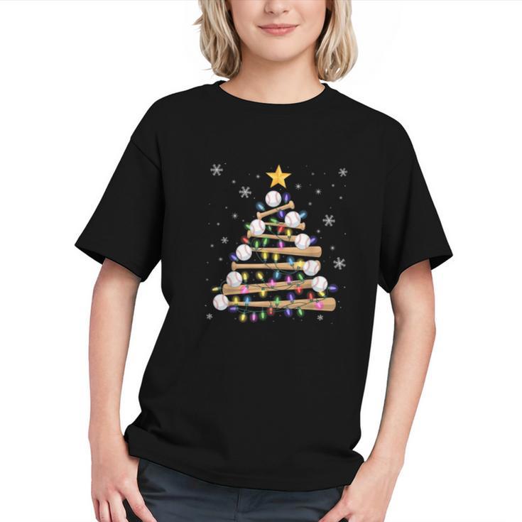 Baseball Christmas Tree Light Xmas Baseball Boys Kids Graphic Youth