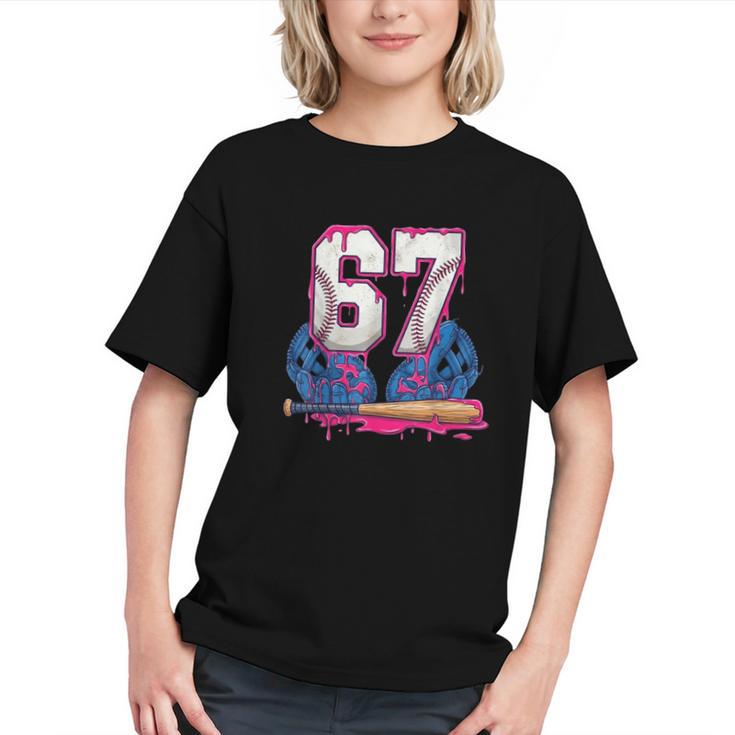 Baseball Drip 67 Meme Six Seven 6-7 Gen Alpha Slang Graphic Youth