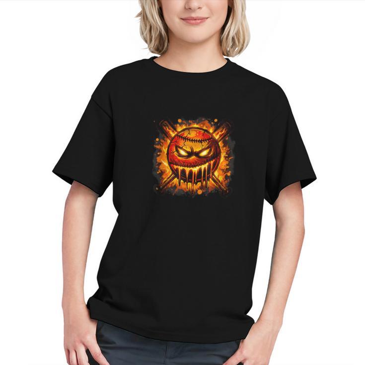 Baseball Drip Angry Lava Slime Ball Graphic Graphic Youth