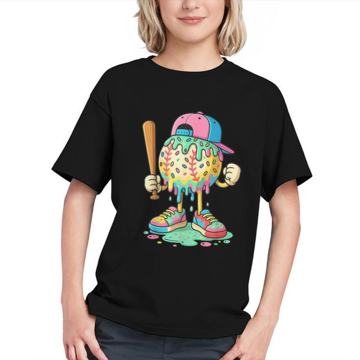 Baseball Drip For Boys Ice Cream Drip Baseball Sport Graphic Youth